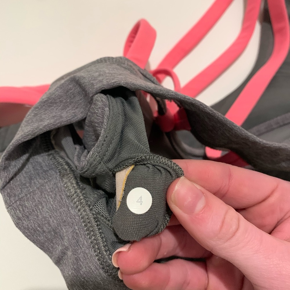 Lululemon sports bra size 4: grey and orange - Picture 4 of 4